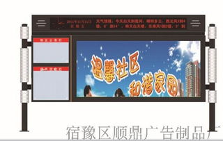 貴陽順鼎社區(qū)廣告閱報(bào)欄換畫燈箱制作高清圖片案例解析